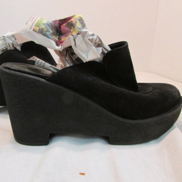 Robert Clergerie Suede Leather Clogs - Picture 2 of 9